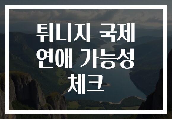 튀니지 국제 연애 가능성 체크
