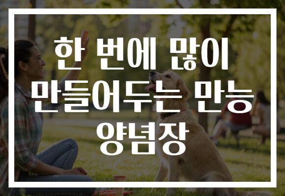 한 번에 많이 만들어두는 만능 양념장