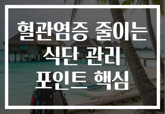 혈관염증 줄이는 식단 관리 포인트 핵심