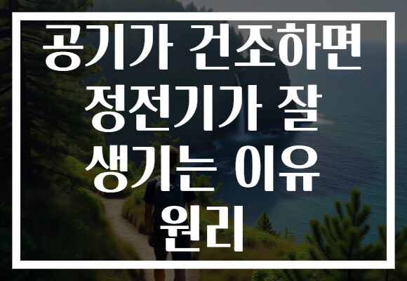 공기가 건조하면 정전기가 잘 생기는 이유 원리