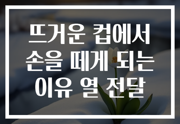 뜨거운 컵에서 손을 떼게 되는 이유 열 전달