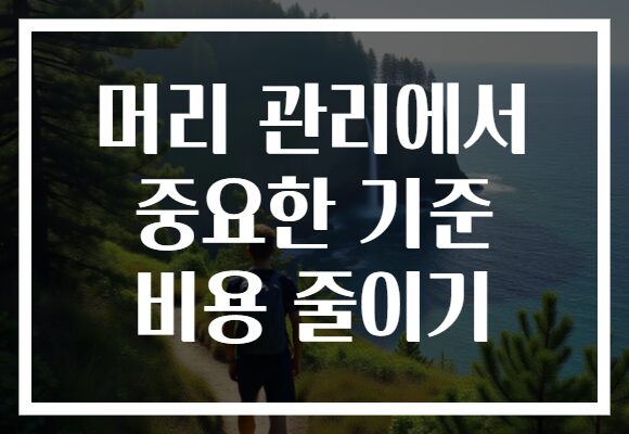 머리 관리에서 중요한 기준 비용 줄이기