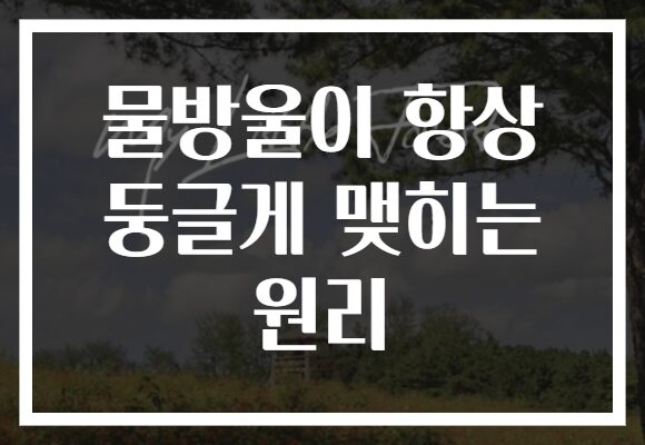 물방울이 항상 둥글게 맺히는 원리