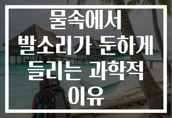 물속에서 발소리가 둔하게 들리는 과학적 이유