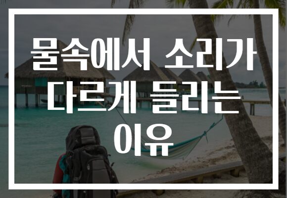 물속에서 소리가 다르게 들리는 이유