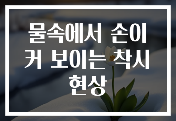 물속에서 손이 커 보이는 착시 현상