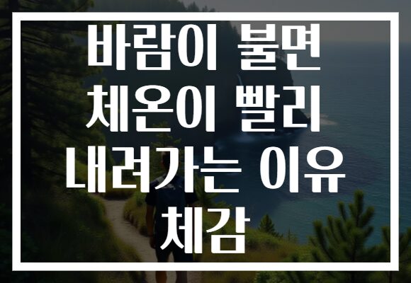 바람이 불면 체온이 빨리 내려가는 이유 체감