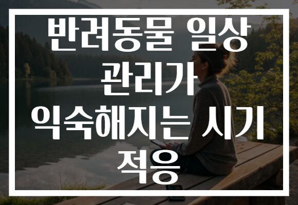 반려동물 일상 관리가 익숙해지는 시기 적응