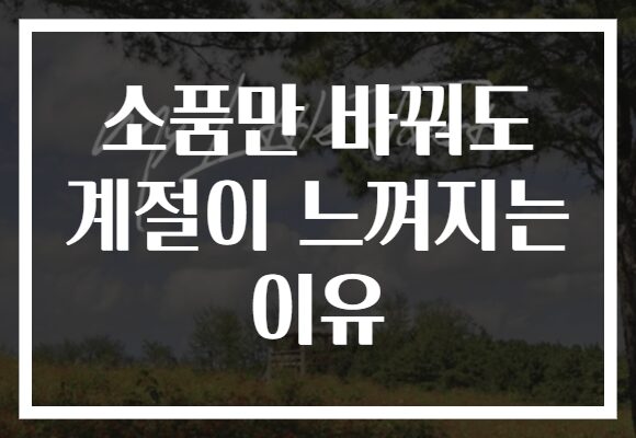 소품만 바꿔도 계절이 느껴지는 이유