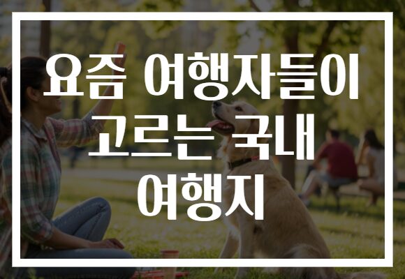 요즘 여행자들이 고르는 국내 여행지