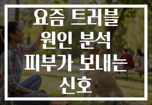 요즘 트러블 원인 분석 피부가 보내는 신호