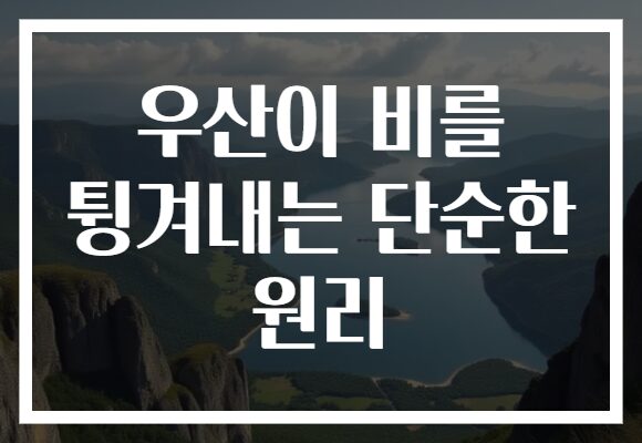우산이 비를 튕겨내는 단순한 원리