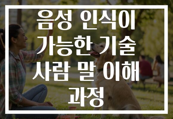 음성 인식이 가능한 기술 사람 말 이해 과정