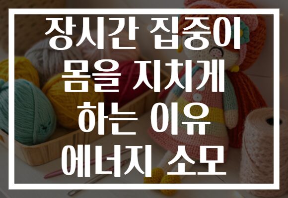 장시간 집중이 몸을 지치게 하는 이유 에너지 소모