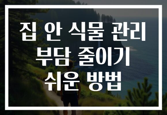 집 안 식물 관리 부담 줄이기 쉬운 방법