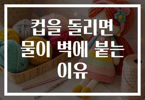 컵을 돌리면 물이 벽에 붙는 이유