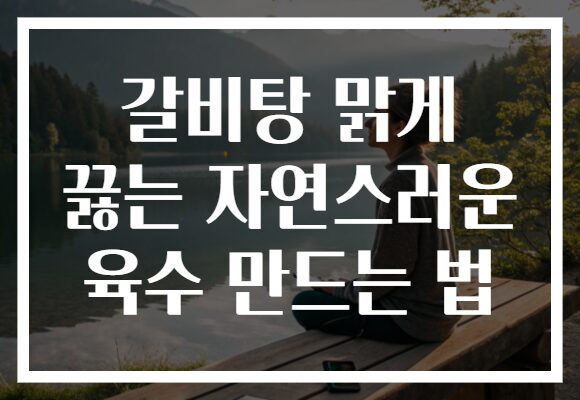 갈비탕 맑게 끓는 자연스러운 육수 만드는 법