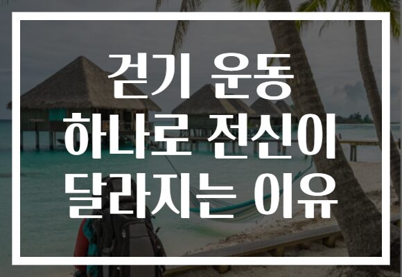 걷기 운동 하나로 전신이 달라지는 이유