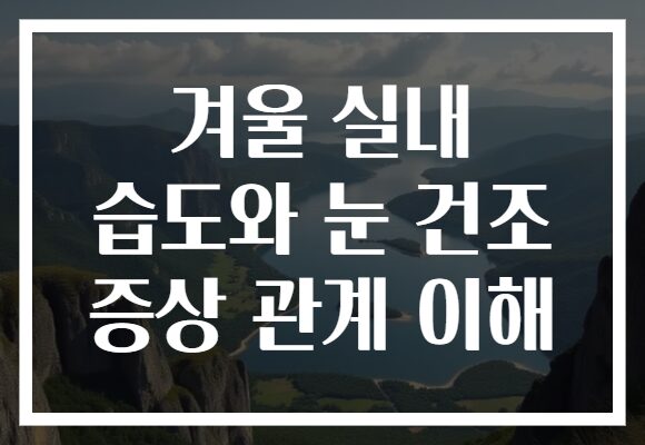 겨울 실내 습도와 눈 건조 증상 관계 이해