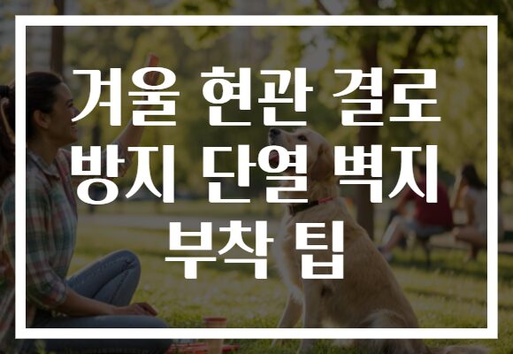 겨울 현관 결로 방지 단열 벽지 부착 팁