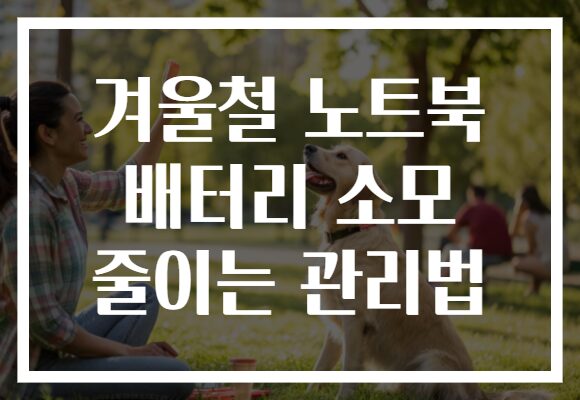 겨울철 노트북 배터리 소모 줄이는 관리법