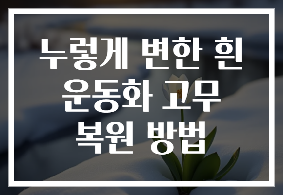 누렇게 변한 흰 운동화 고무 복원 방법