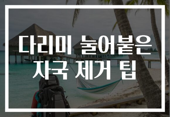 다리미 눌어붙은 자국 제거 팁