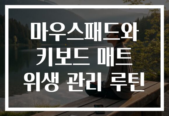 마우스패드와 키보드 매트 위생 관리 루틴