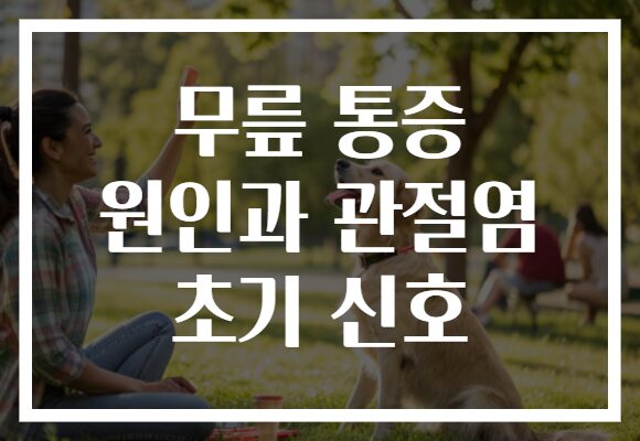 무릎 통증 원인과 관절염 초기 신호