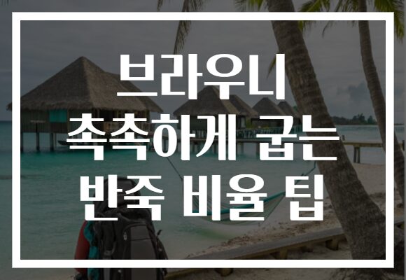 브라우니 촉촉하게 굽는 반죽 비율 팁