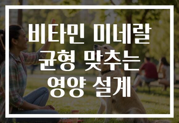 비타민 미네랄 균형 맞추는 영양 설계