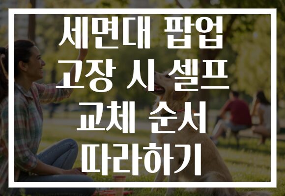 세면대 팝업 고장 시 셀프 교체 순서 따라하기