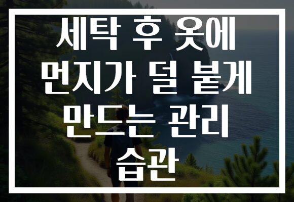 세탁 후 옷에 먼지가 덜 붙게 만드는 관리 습관