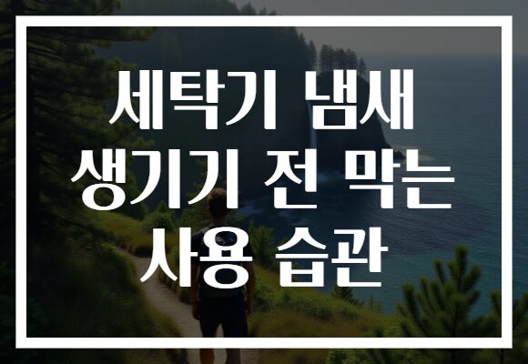 세탁기 냄새 생기기 전 막는 사용 습관