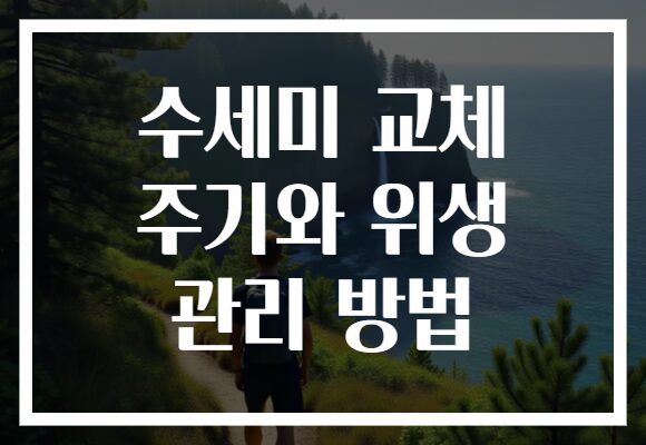 수세미 교체 주기와 위생 관리 방법