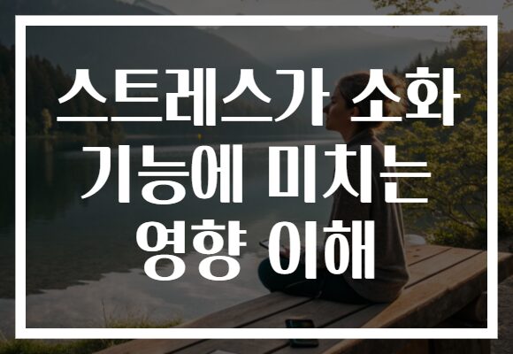 스트레스가 소화 기능에 미치는 영향 이해