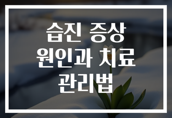 습진 증상 원인과 치료 관리법