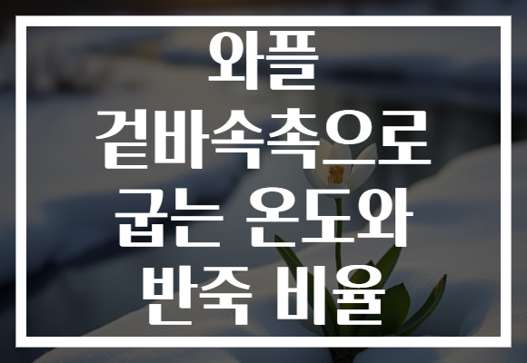 와플 겉바속촉으로 굽는 온도와 반죽 비율