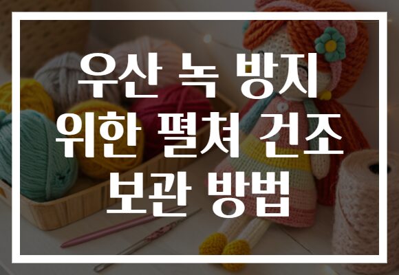 우산 녹 방지 위한 펼쳐 건조 보관 방법