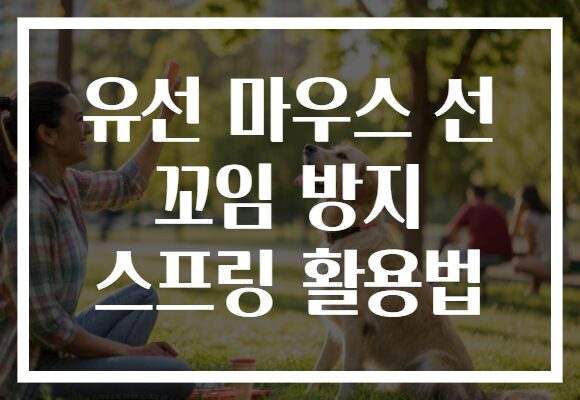 유선 마우스 선 꼬임 방지 스프링 활용법