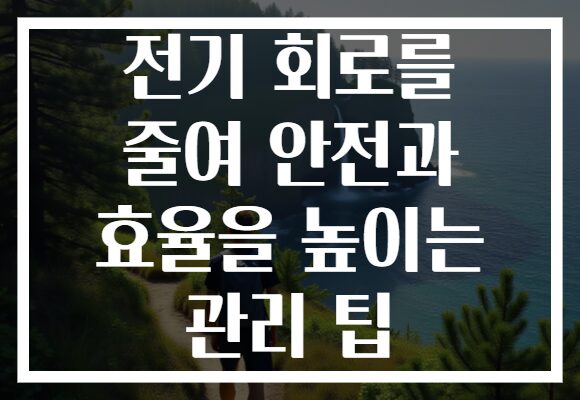 전기 회로를 줄여 안전과 효율을 높이는 관리 팁