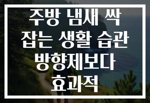 주방 냄새 싹 잡는 생활 습관 방향제보다 효과적