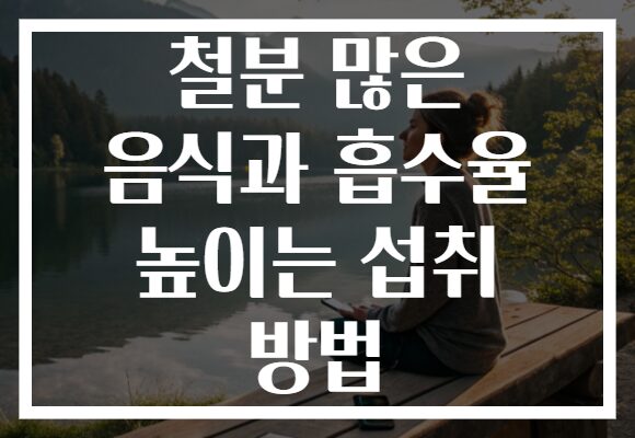 철분 많은 음식과 흡수율 높이는 섭취 방법