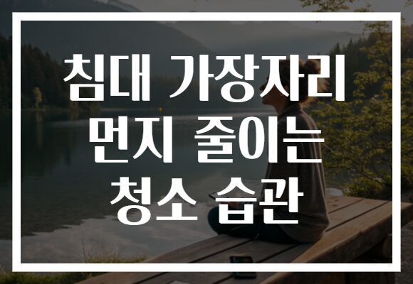 침대 가장자리 먼지 줄이는 청소 습관