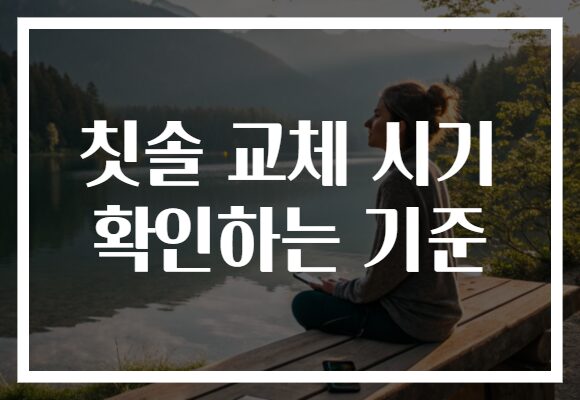 칫솔 교체 시기 확인하는 기준