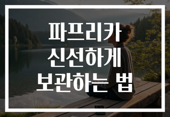 파프리카 신선하게 보관하는 법