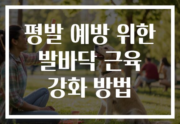 평발 예방 위한 발바닥 근육 강화 방법