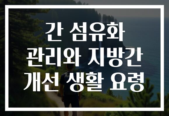 간 섬유화 관리와 지방간 개선 생활 요령