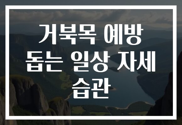 거북목 예방 돕는 일상 자세 습관