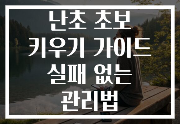 난초 초보 키우기 가이드 실패 없는 관리법